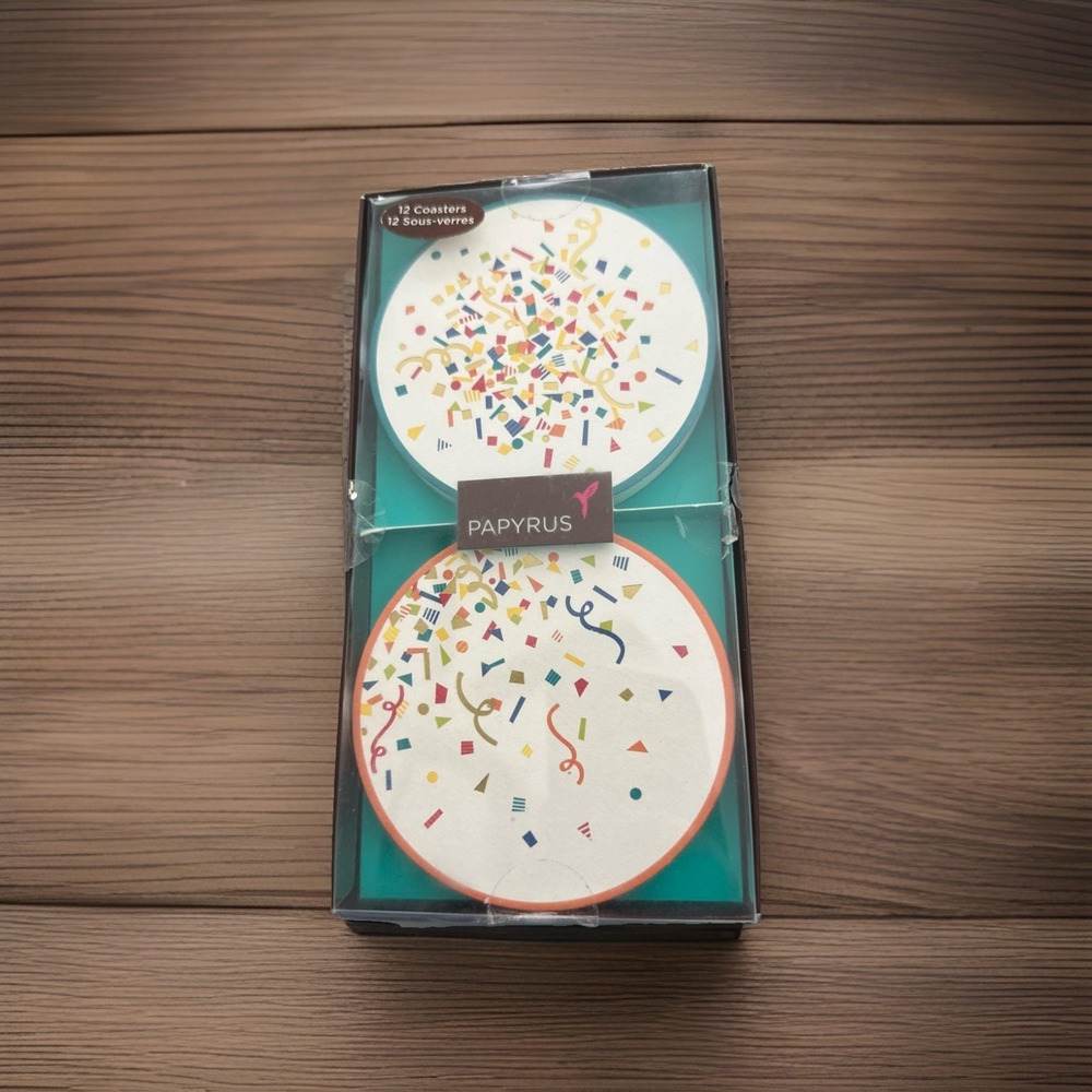 Papyrus Celebration Coasters New In Box Set Of 12